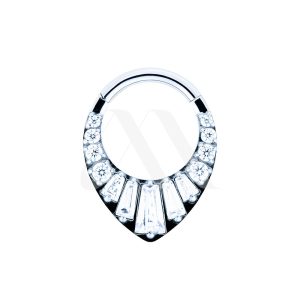 Argolla Clicker en V con cristales