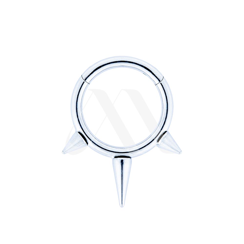 Argolla Clicker con Puntas de Titanio