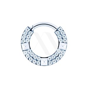 Argolla Clicker Tribal con cristales