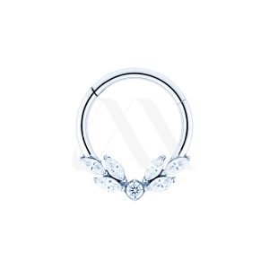 Argolla Clicker Espiga con cristales